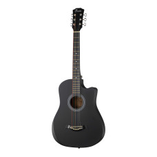 FFG-3860C-BK Акустическая гитара из пластика, с вырезом, черная, Foix