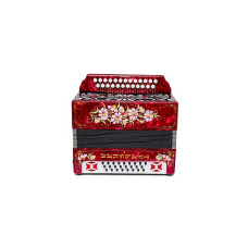 G-21-C-RD Гармонь Тульская-301М 25х25-III с двумя ремнями, красная, Тульская гармонь