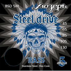 BSD-5M Steel Drive Комплект струн для 5-струнной бас-гитары, сталь, Мозеръ