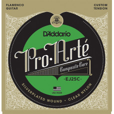 EJ25C Pro-Arte Composite Комплект струн для гитары фламенко, прозрачный нейлон, D'Addario EJ25C Pro-Arte Composite Комплект струн для гитары фламенко, прозрачный нейлон, D'Addario