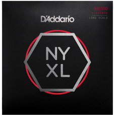 NYXL55110 NYXL Комплект струн для бас-гитары, никелированные, Long Scale, Heavy, 55-110, D'Addario