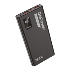 00-00029660 Внешний аккумулятор PB03-20 20000mAh 3.0A 22.5W 2USB/Type-C черный, GoPower 00-00029660 Внешний аккумулятор PB03-20 20000mAh 3.0A 22.5W 2USB/Type-C черный, GoPower