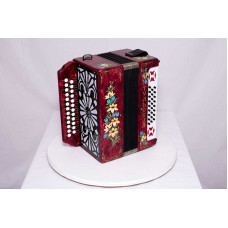 G-21-RD Гармонь Тульская-301М 25х25-III с двумя ремнями, красная, Тульская гармонь