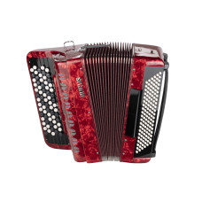 JH5120-RED Аккордеон кнопочный 70/120/7/2, красный, с футляром, Aurus JH5120-RED Аккордеон кнопочный 70/120/7/2, красный, с футляром, Aurus