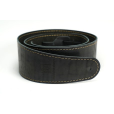 MB6061-112-1 Ремень для гитары, кожаный, черный, Mamba straps