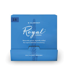 RCB0125-B25 Rico Royal Трости для кларнета Вb, размер 2.5, 25шт в индивидуальной упаковке, Rico