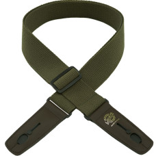 LIS-050-C2-OLV/BRN Ремень для гитары с блокировкой, хлопок, оливковый, Lock-It Straps, D'Andrea