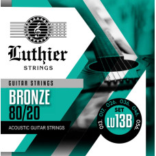 LU-13B Комплект струн для акустической гитары, бронза 80/20, 13-56, Luthier