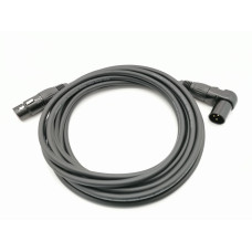 E62-XLR-MR-F-0200-0 Кабель микрофонный XLR-M-F, прямой/угловой, 2м, ZZcable