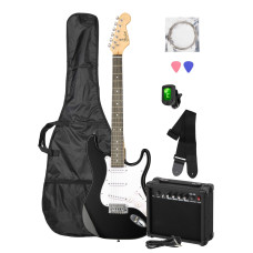 FGP/FGP-STK-BK Электрогитара в комплекте с комбоусилителем, черная, Foix