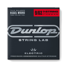 DEN0962 Комплект струн для 7-струнной электрогитары, никелированные, Light, 9-62, Dunlop