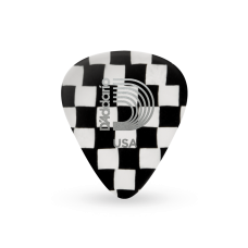 1CCB6-10 Checkerboard Медиаторы, целлулоид, расцветка шахматы, 10шт, толстые, Planet Waves