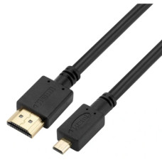 00-00032060 Кабель HDMI (m)-microHDMI (m) 1м ПВХ ver.2.0 черный, GoPower 00-00032060 Кабель HDMI (m)-microHDMI (m) 1м ПВХ ver.2.0 черный, GoPower