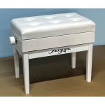 BPM-55/WH Банкетка для пианино или рояля деревянная, белая, Мозеръ BPM-55/WH Банкетка для пианино или рояля деревянная, белая, Мозеръ