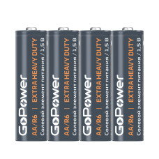 00-00015592 Carbon Zinc PRO Элемент питания AA/R6 солевой 1.5В, 4шт, GoPower 00-00015592 Carbon Zinc PRO Элемент питания AA/R6 солевой 1.5В, 4шт, GoPower