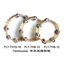 FLT-TH9-12 Тамбурин с кожей с 12 бубенцами Fleet
