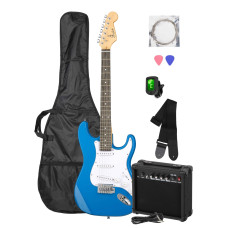 FGP/FGP-STK-BL Электрогитара в комплекте с комбоусилителем, синяя, Foix