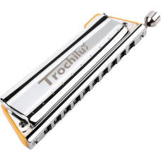 Trochilus-Yellow Solo Губная гармошка, тональность С, хроматическая, желтая, JDR