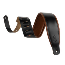 M26PD-BLK-TAN Amped Leather Series Ремень для гитары, кожаный, черный/коричневый, Levy's