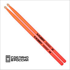 7KLHBOR5B 5B Барабанные палочки, граб, флуоресцентные оранжевые, Kaledin Drumsticks 7KLHBOR5B 5B Барабанные палочки, граб, флуоресцентные оранжевые, Kaledin Drumsticks
