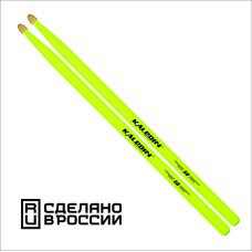 7KLHBYL5B Yellow 5B Барабанные палочки, граб, флуоресцентные желтые, Kaledin Drumsticks 7KLHBYL5B Yellow 5B Барабанные палочки, граб, флуоресцентные желтые, Kaledin Drumsticks