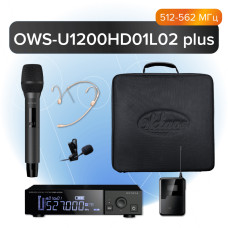 OWS-U1200HD01L02-plus Беспроводная система с ручным, головным и петличным микрофоном, кейс, Октава OWS-U1200HD01L02-plus Беспроводная система с ручным, головным и петличным микрофоном, кейс, Октава