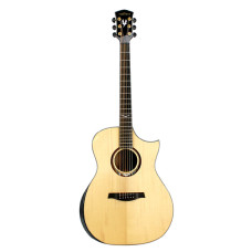 GA680TAK-WCASE-NAT Электро-акустическая гитара, с вырезом, цвет натуральный, с чехлом, Parkwood