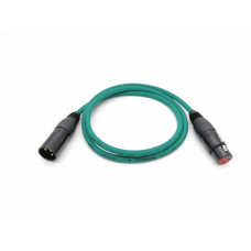E1-XLR-M-F-0100-5 Кабель микрофонный 1м, зеленый, ZZcable