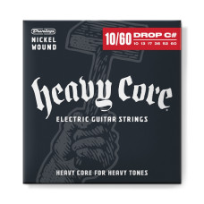 DHCN1060-6 Heavy Core Комплект струн для электрогитары, никелированные, 10-60, Dunlop 