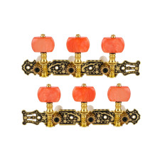 AO-020HV2P Комплект колковой механики на планке, черный/золотой, Alice