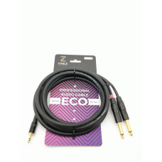 E52-3,5-2J-0300-0 Кабель аудио 3.5-2х6.3мм, 3м, ZZcable