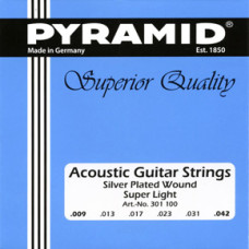 301100 Silver Wound Комплект струн для акустической гитары, 9-42, Pyramid