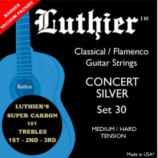 LU-30SC Комплект струн для классической гитары, средне-сильное натяжение, карбон, Luthier