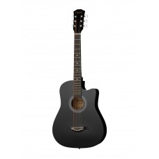 FT-D38-BK Акустическая гитара, с вырезом, черная, Fante