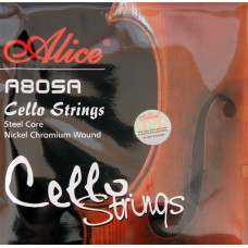 A805A Комплект струн для виолончели, никель Alice