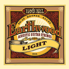 P02004 Earthwood Light Комплект струн для акустической гитары, бронза, 11-52, Ernie Ball