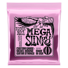 P02213 Mega Slinky Комплект струн для электрогитары, никелированные, 10.5-48, Ernie Ball