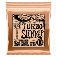 P02224 Turbo Slinky Комплект струн для электрогитары, никелированные, 9.5-46, Ernie Ball