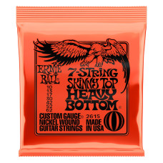 P02615 Skinny Top Heavy Bottom Комплект струн для 7-струнной электрогитары, никель, 10-62, Ernie Ball