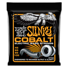 P02733 Hybrid Slinky Cobalt Комплект струн для бас-гитары, кобальт, 45-105, Ernie Ball