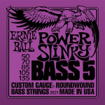 P02821 Power Slinky Bass Комплект струн для 5-струнной бас-гитары, 50-135, никель, Ernie Ball P02821 Power Slinky Bass Комплект струн для 5-струнной бас-гитары, 50-135, никель, Ernie Ball