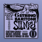 P02839 Baritone Slinky Комплект струн для 6-струнной баритон-гитары, 13-72, никель, Ernie Ball